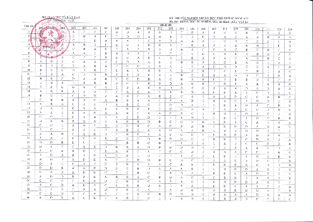 Đáp án chính thức môn vật lý kỳ thi tốt nghiệp THPT 2022 - Ảnh 2.