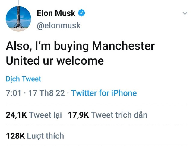 Elon Musk hỏi mua Manchester United? - Ảnh 2.