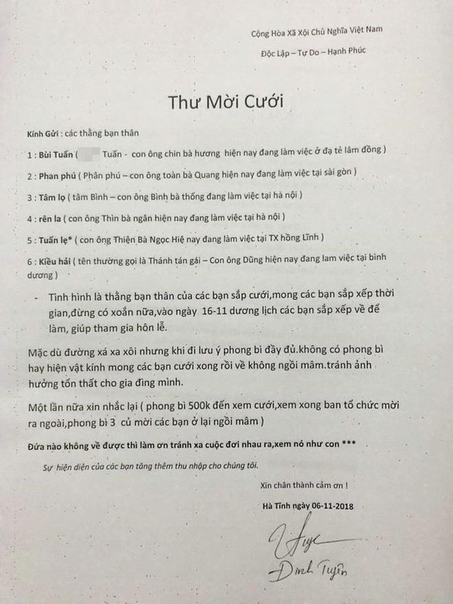 Những chiếc thư mời hỉ nộ ái ố khiến netizen đập bàn cười ha hả - Ảnh 4.