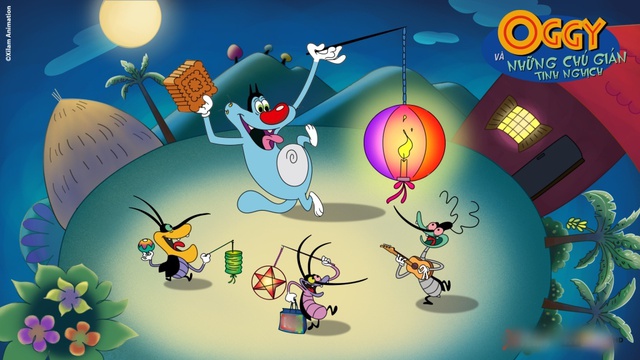 Biệt đội Oggy và Những chú gián tinh nghịch rủ nhau sang Việt Nam ăn Tết Trung thu - Ảnh 1.