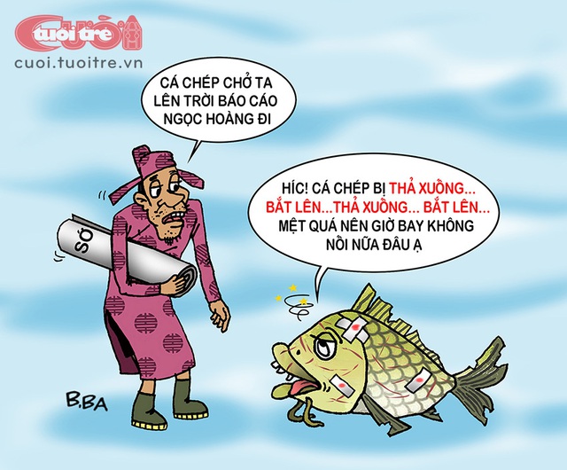 Cá chép cúng ông Táo bị hành hạ, hết bay nổi! - Ảnh 1.