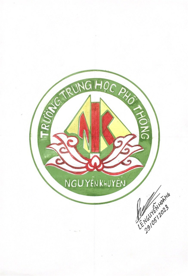 Logo trường qua nét vẽ tay - Ảnh 2.