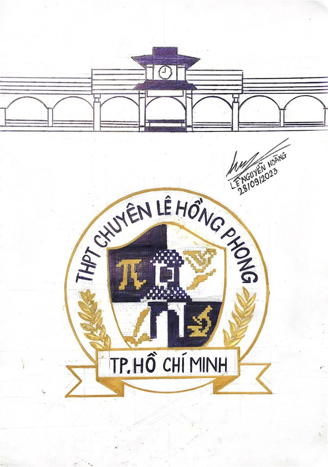 Logo trường qua nét vẽ tay - Ảnh 5.