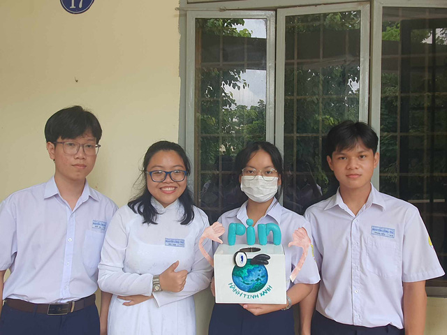 Trạm thu gom pin của teen THPT Nguyễn Công Trứ - Ảnh 1.