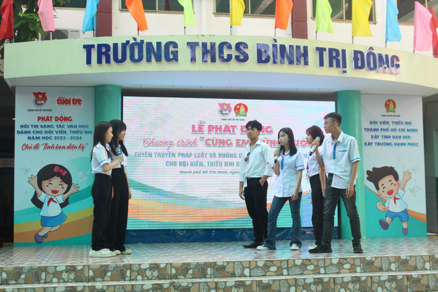 Hơn 1000 học sinh THCS Bình Trị Đông cùng phòng chống bạo lực học đường - Ảnh 6.