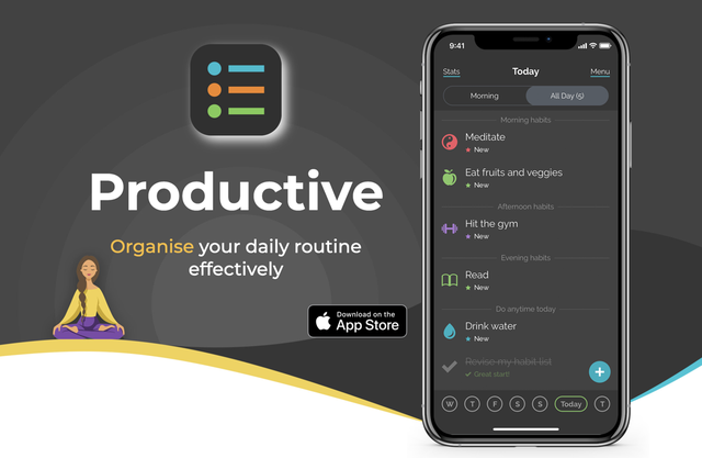 Productive là ứng dụng dành cho cả Androi và IOS - Ảnh: DailyHabits