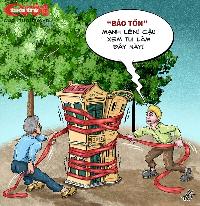 Kiến trúc cổ được trùng tu hơi... mạnh tay - Ảnh 1.