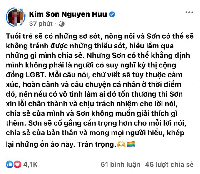 Vận động viên Nguyễn Hữu Kim Sơn: &quot;Mình không kì thị cộng đồng LGBT&quot; - Ảnh 2.