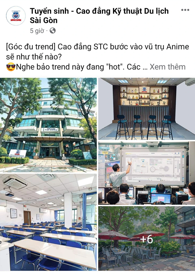 Các trường đại học, cao đẳng thi nhau... đu trend tranh AI  - Ảnh 6.