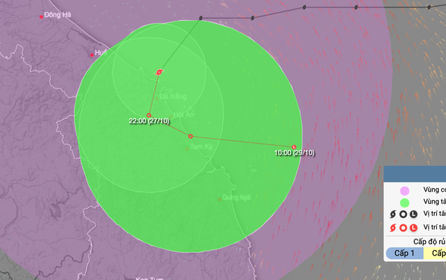 Tâm bão Trà Mi đang trên đất liền Thừa Thiên Huế - Đà Nẵng - Ảnh 1.