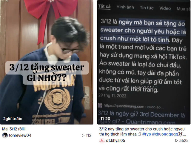 Vì sao người ta thường tặng nhau áo sweater vào ngày 3-12?- Ảnh 1.