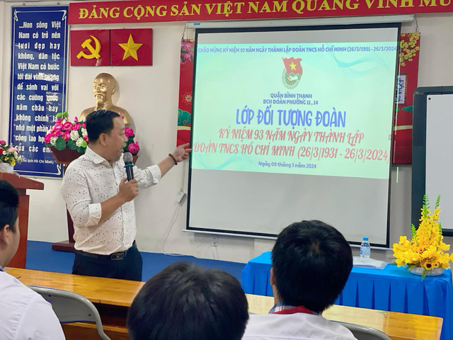Lớp đối tượng Đoàn tại Trường THCS Nguyễn Văn Bé. Ảnh: LDNVB