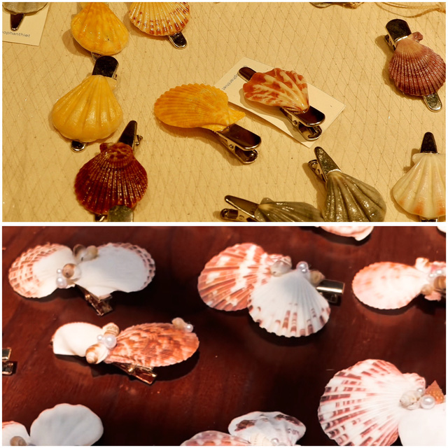 Kẹp vỏ sò thích hợp đi biển - Ảnh: Như Quỳnh