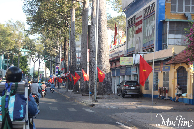 Rực rỡ cờ hoa chào mừng lễ 30-4 trên đường phố TP.HCM- Ảnh 6.