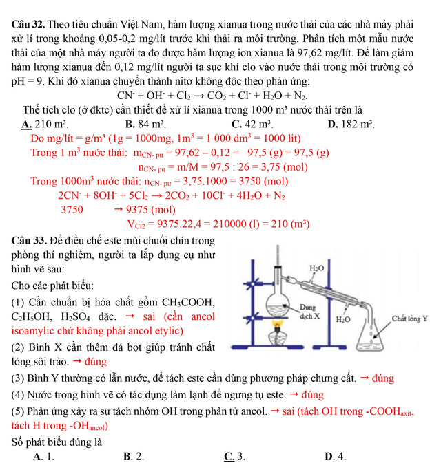 Ôn thi tốt nghiệp THPT 2024: Đề thi thử và gợi ý giải chi tiết môn hóa- Ảnh 10.