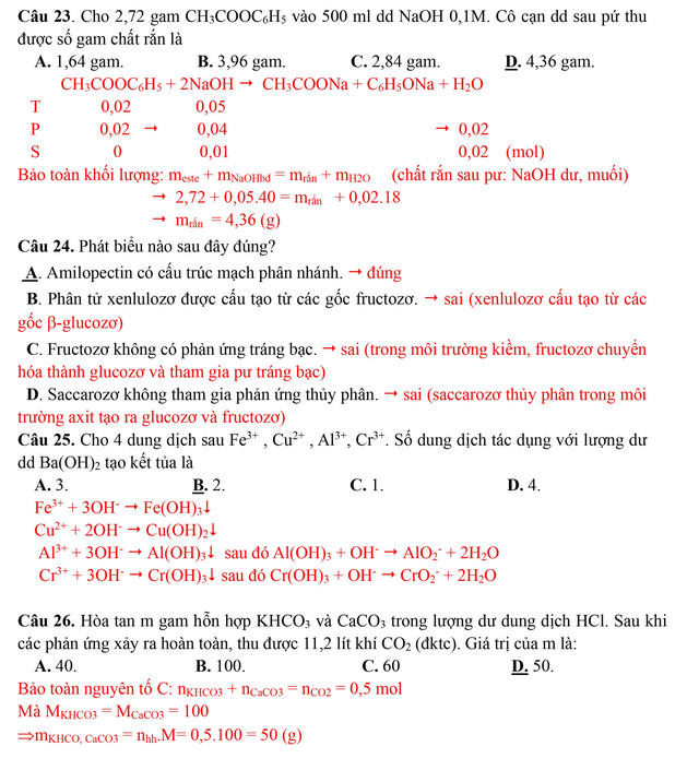 Ôn thi tốt nghiệp THPT 2024: Đề thi thử và gợi ý giải chi tiết môn hóa- Ảnh 8.