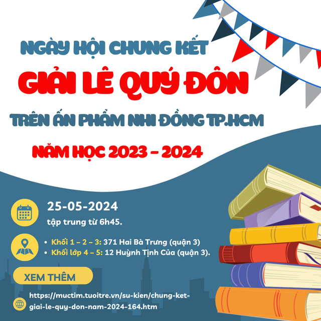 Sáng 25-5, chung kết Giải Lê Quý Đôn diễn ra tại Trường tiểu học Nguyễn Thái Sơn (quận 3, TP.HCM)- Ảnh 1.