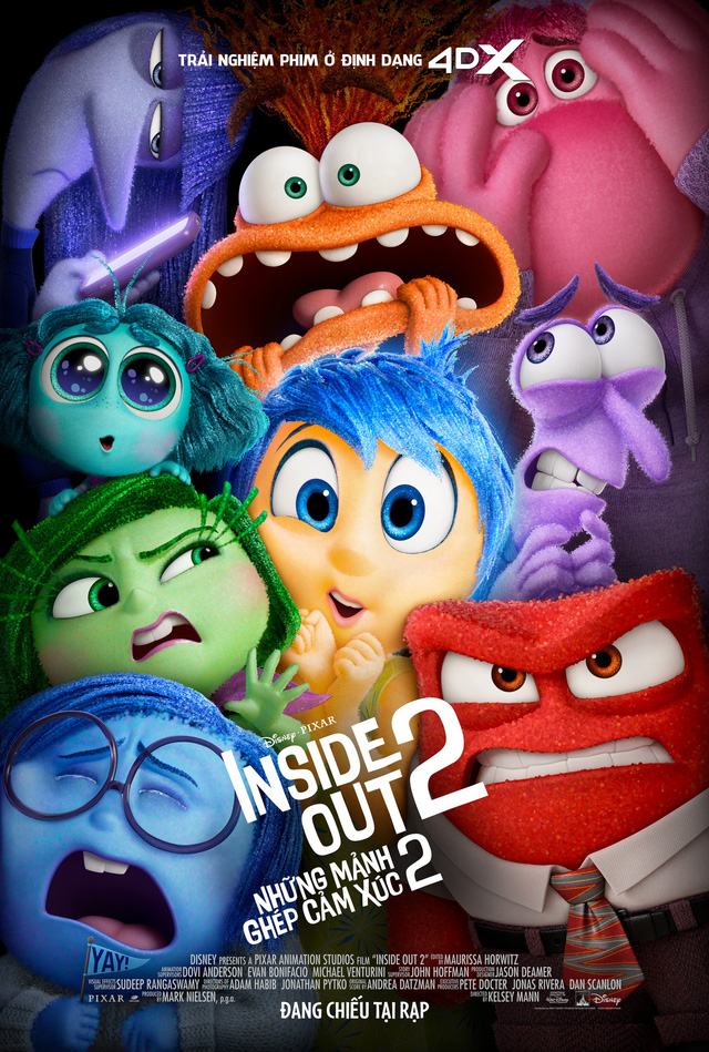 Inside out 2 (tạm dịch: Những mảnh ghép cảm xúc 2) khuấy đảo phòng vé toàn cầu mùa hè 2024 - ẢNH:CGV