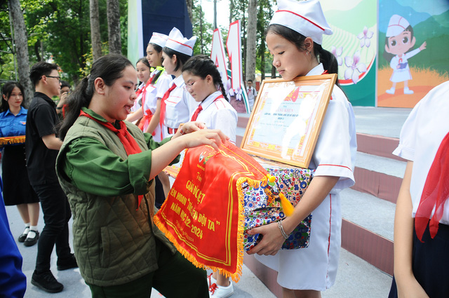 Thành tích đặc biệt của học trò Trường THCS Hậu Giang tại Liên hoan Tiếng kèn Đội ta năm 2024- Ảnh 5.