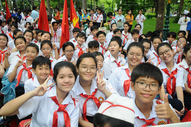 Ngày hội quân Em là chiến sĩ nhỏ Điện Biên - Ảnh:NGUYỄN HƯNG