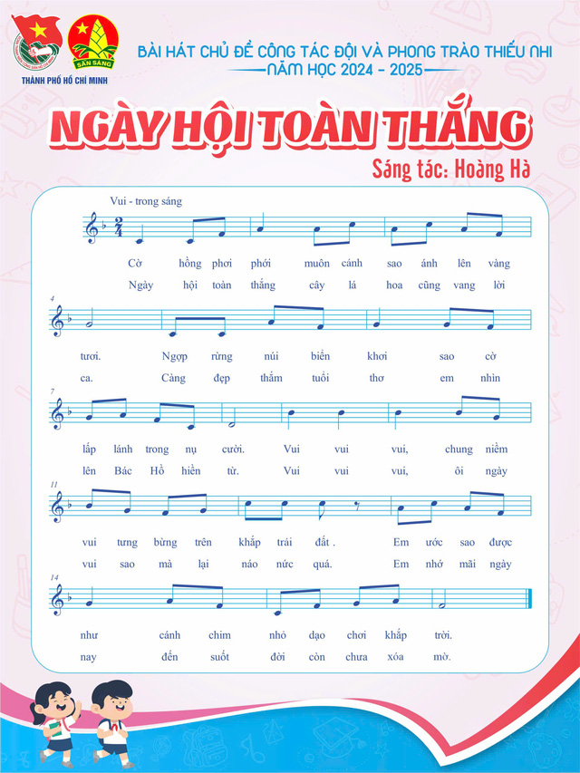 “Ngày hội toàn thắng” là bài hát chủ đề công tác Đội và phong trào thiếu nhi TP.HCM năm học 2024 - 2025- Ảnh 2.