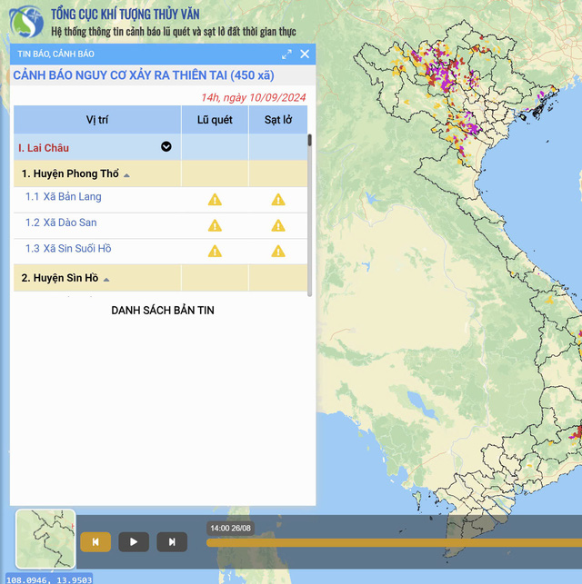 Hướng dẫn xem cảnh báo lũ quét, sạt lở đất nhanh và đơn giản nhất- Ảnh 2.