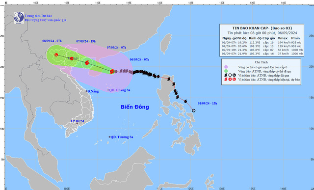 Tin khẩn cấp về bão số 3 (siêu bão Yagi)- Ảnh 1.