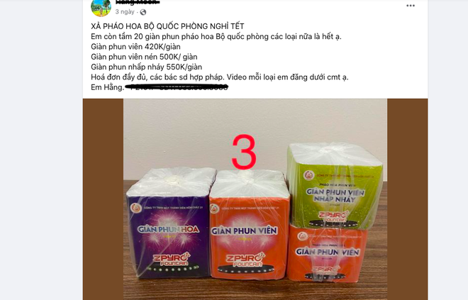 Pháo hoa Z121 bán trên mạng là trái quy định, gọi ngay 1800.6838 - Ảnh 1.