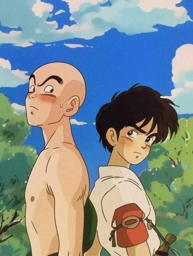 Khi dàn diễn viên Dragon Ball hóa thân theo phong cách Ghibli - Ảnh 17.