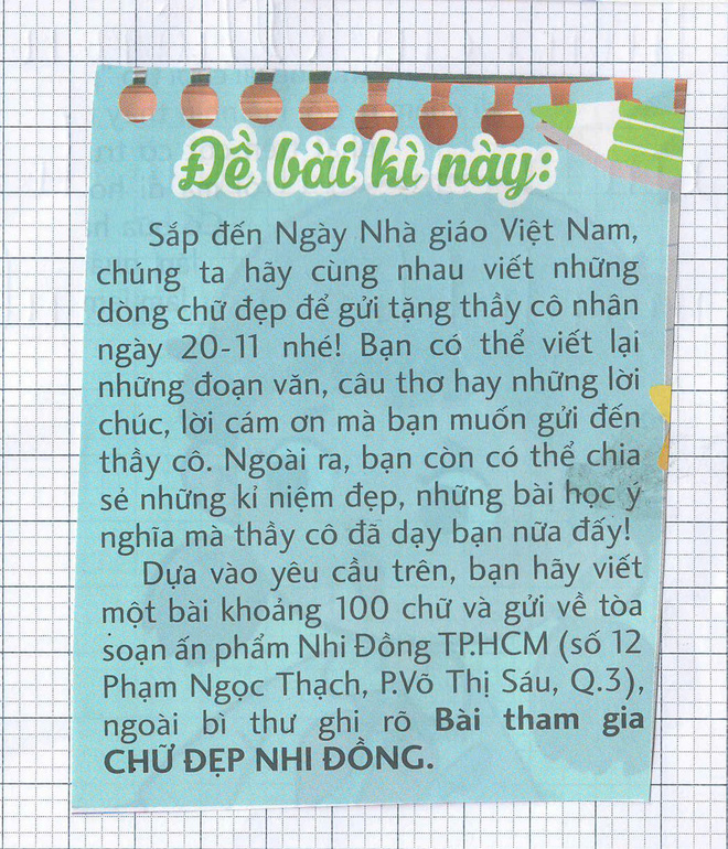 Kết quả sân chơi Chữ đẹp Nhi Đồng số 46: Chúc mừng top 25 xuất sắc- Ảnh 10.