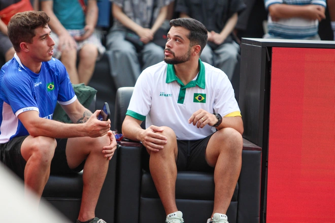 Chuyện tình ngọt ngào của nữ VĐV Brazil tại Giải teqball thế giới - Ảnh 7.