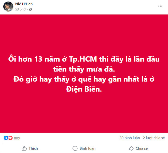 Cộng đồng mạng bất ngờ khi thấy mưa đá tại TP.HCM- Ảnh 2.