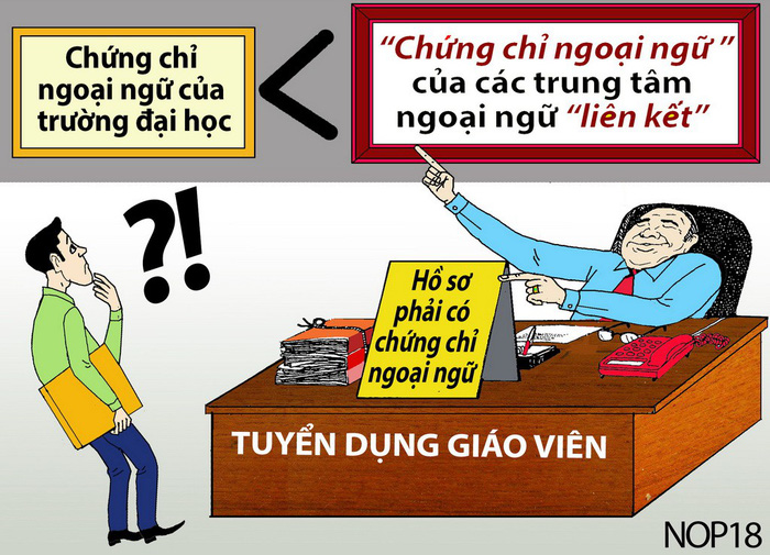 Băn khoăn chứng chỉ ngoại ngữ giáo viên - Ảnh 1.