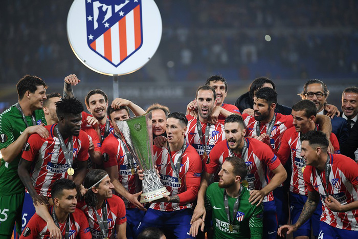 Atletico Madrid ăn mừng chức vô địch Europa League - Ảnh 1.
