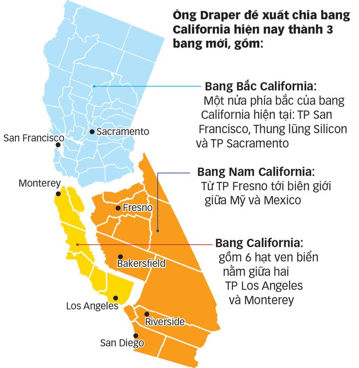 Nếu tách làm 3, bang California sẽ như thế nào? - Ảnh 1.