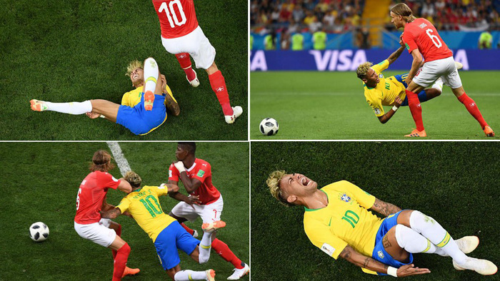 Neymar ngã sấp, ngã ngửa’ nhiều nhất tại World Cup 20 năm qua  - Ảnh 1.