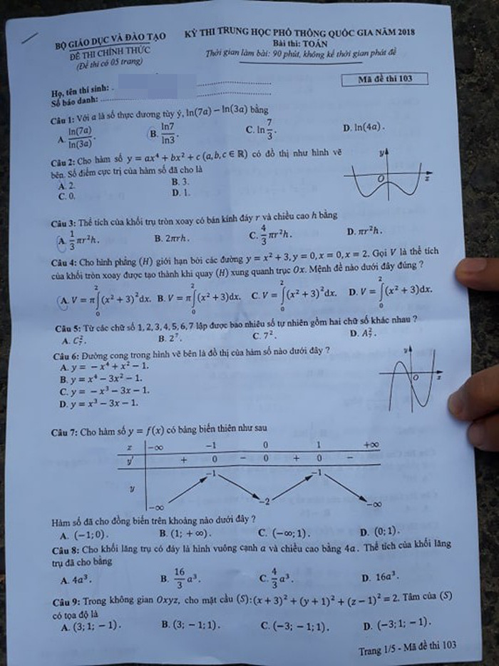 Thí sinh than đề thi toán THPT quốc gia dài và khó, nhiều em bật khóc - Ảnh 17.