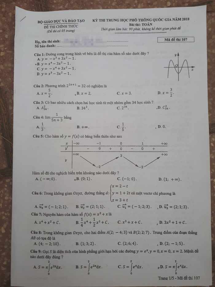 Thí sinh than đề thi toán THPT quốc gia dài và khó, nhiều em bật khóc - Ảnh 27.