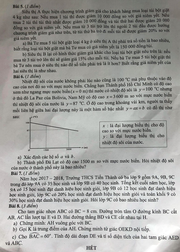 Bài giải môn toán thi tuyển sinh lớp 10 TP.HCM - Ảnh 3. Bài giải môn toán thi tuyển sinh lớp 10 TP.HCM - Ảnh 3.