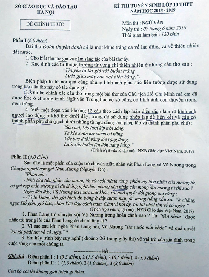 Đề văn an toàn, thí sinh Hà Nội nói dễ lấy điểm 7,8 - Ảnh 3.