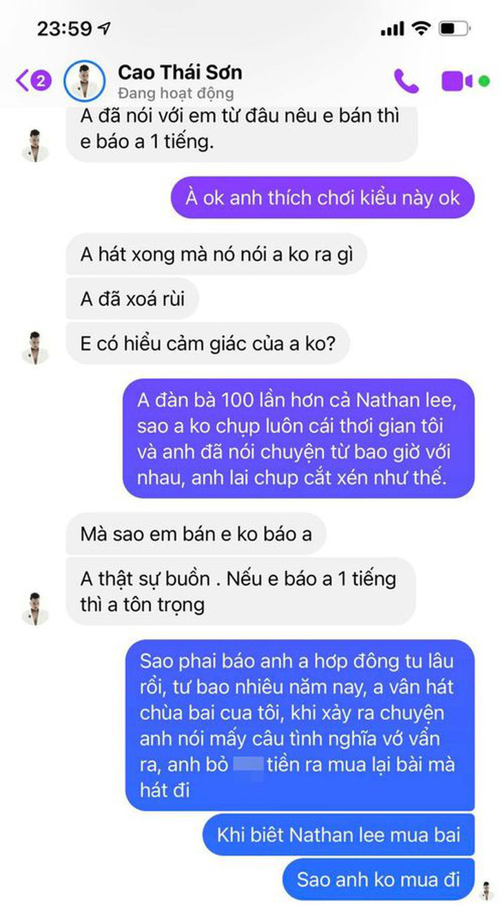 Khắc Việt mỉa mai Cao Thái Sơn giả tạo