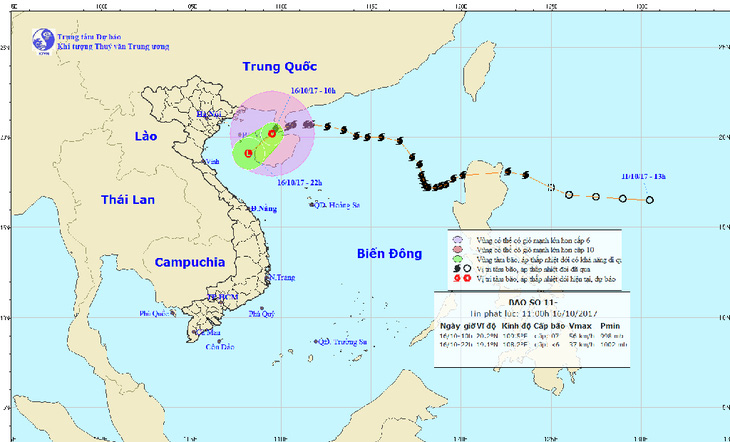 Bão số 11 suy yếu thành áp thấp nhiệt đới - Ảnh 1.