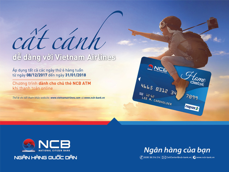 Thanh toán trực tuyến vé máy bay và vé tàu tết cùng NCB - Ảnh 1.