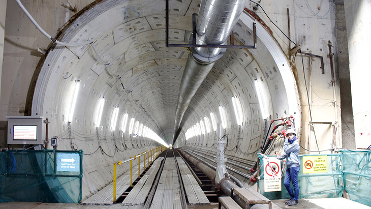 Robot TBM đã khoan được hơn 430m đường hầm metro - Ảnh 2.