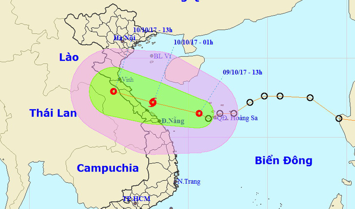 Áp thấp cách Hà Tĩnh-Quảng Trị 410km, có thể thành bão - Ảnh 1.