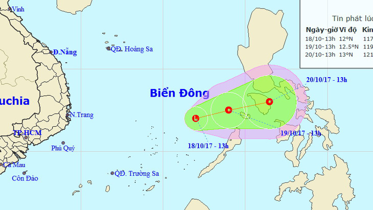 Biển Đông xuất hiệp áp thấp, mưa dông trên biển lẫn đất liền - Ảnh 1.