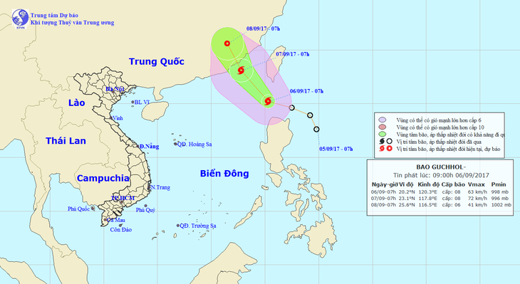 Áp thấp nhiệt đới đã mạnh thành bão ở Biển Đông - Ảnh 1.