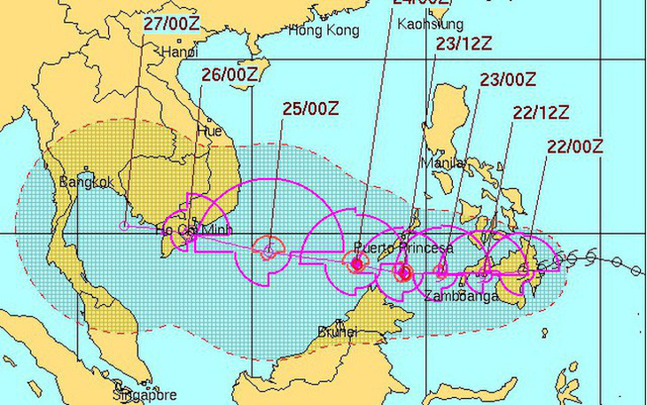 4 ngày phức tạp và nguy hiểm của bão Tembin - Ảnh 2.