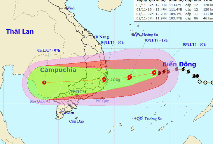 Bão tăng thêm một cấp, gió giật cấp 15 - Ảnh 1.