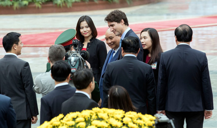 Đón chính thức Thủ tướng Canada tại Phủ Chủ tịch - Ảnh 5.